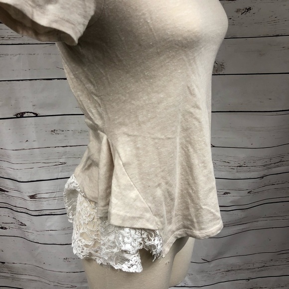 Free People Tan Lace Top - Picture 5 of 8
